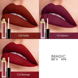 IMAGIC 3PCS Matte Waterproof Lip Balm, Lip Gloss Lasting Matte Bare Lipstick Set