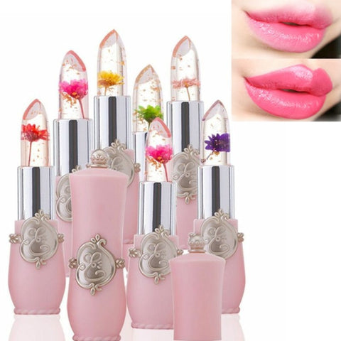 Flower Lipstick Color Jelly Transparent Temperature Change matte lipstick set