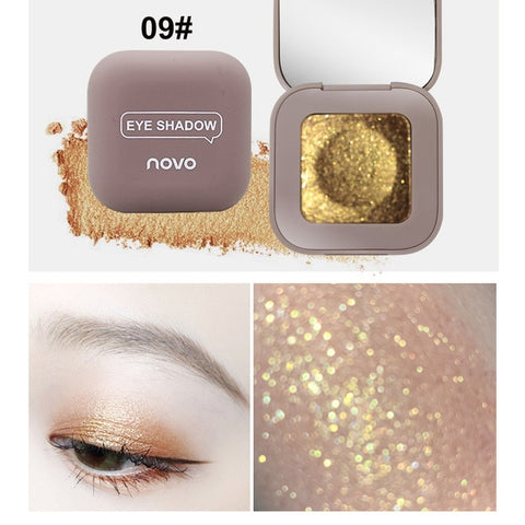 Novo Brand 9 Colors Glitter Galaxy Eye Shadow Palette Pigment Shimmer Matte Eyeshadow Makeup Flash Shine Diamond Shadow Kit