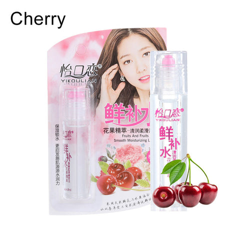 Crystal Lipstick Lips Nutritious Lip Oil Clear Roller Ball Dried Flowers Lip Essence Long Lasting Moisturizing Shiny Lip Gloss