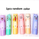Natural Plant Lip Balm Moisture Colourless Cartoon Lip Balm Fruit Embellish Lipstick Baby Lips Lip Gloss Lip Care Random Colors