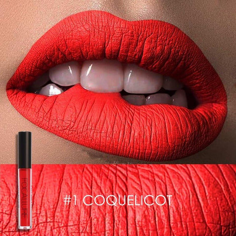 FOCALLURE Matte Lipgloss Sexy Liquid Lipstick Matte Long Lasting Waterproof Cosmetic Beauty Keep 24 Hours Makeup lipgloss