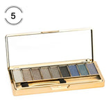 Sombra de olho profissional pallete maquiagem 9 cores diamante brilho brilhante brilhante sombra de olho compõem paleta à prova dwaterproof água com escova