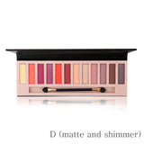 Marque 12 couleurs miroitant mat fard à paupières nu Palette de maquillage pigmenté longue durée ombre à paupières naturel yeux cosmétiques avec brosse