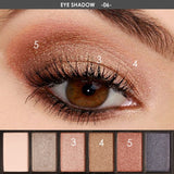 FOCALLURE 6 Colors Eyeshadow Palette Glamorous Smokey Color Eye Shadow Shimmer Glitter Smooth Creamy Powder Makeup Eye Shadow